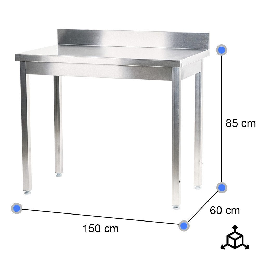 Mesa Mural Desmontable 1500x800x850 mm | Gastroten