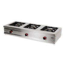 Cocina Industrial 3 Fuegos Gas 132x50 cm Romux | Equipamiento Industrial