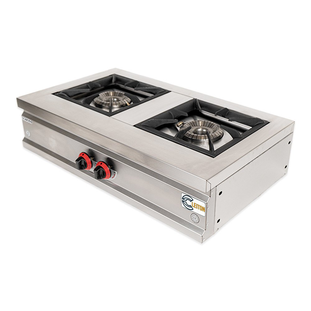 Cocina Industrial 2 Fuegos a Gas 90x55 cm Cleiton | Equipamiento Industrial