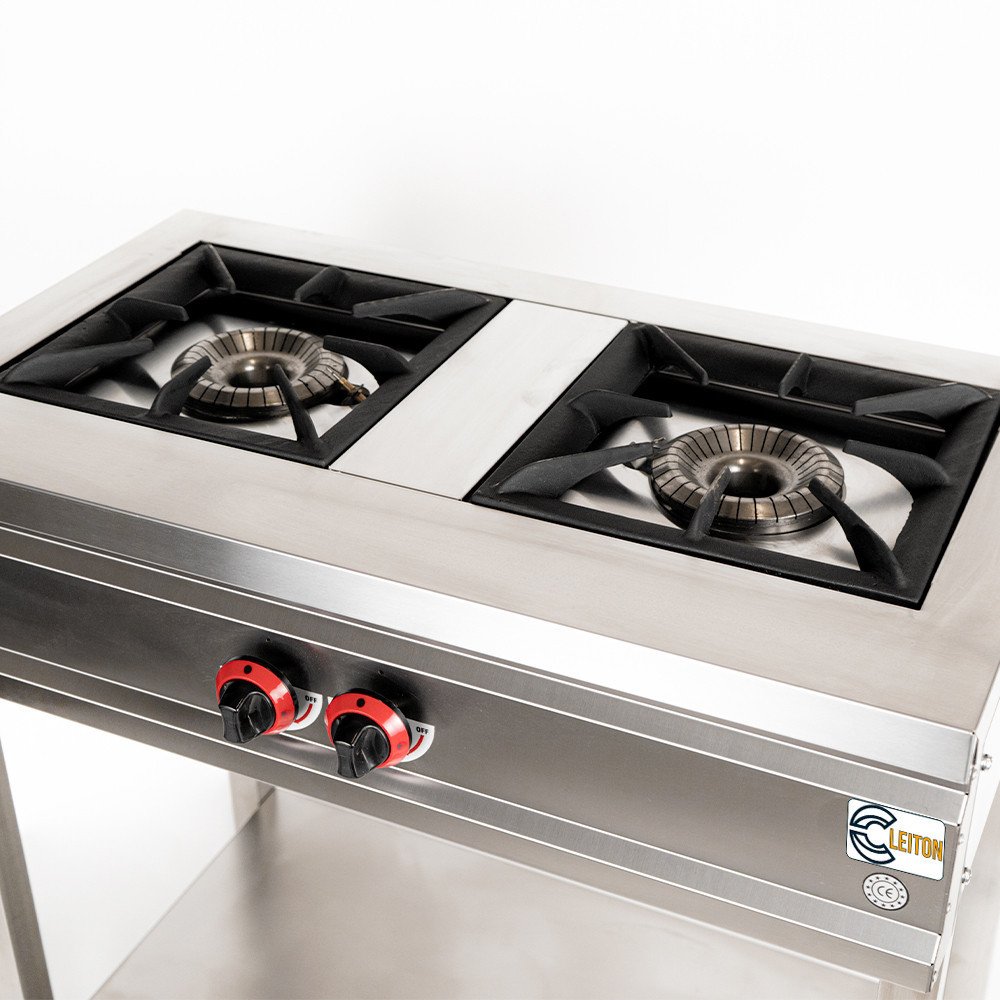 Cocina Industrial 2 Fuegos a Gas 90x55 cm | Gastroten