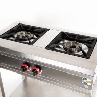 Cocina Industrial 2 Fuegos a Gas 90x55 cm | Gastroten