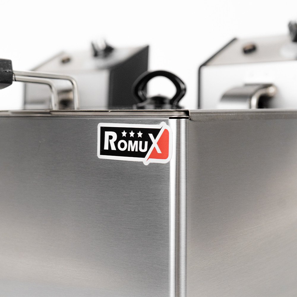 Freidora Industrial Eléctrica 8+8L Sobremesa Romux | Equipamiento Industrial