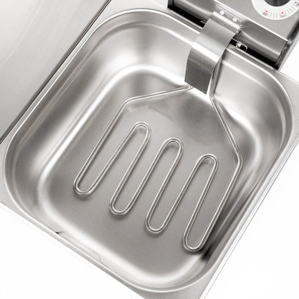 Freidora Industrial Eléctrica 8+8L Sobremesa Romux | Equipamiento Industrial