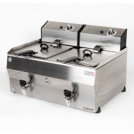 Freidora Industrial Eléctrica 10+10L Sobremesa Romux | Equipamiento Industrial