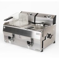 Freidora Industrial Eléctrica 10+10L Sobremesa Romux | Equipamiento Industrial