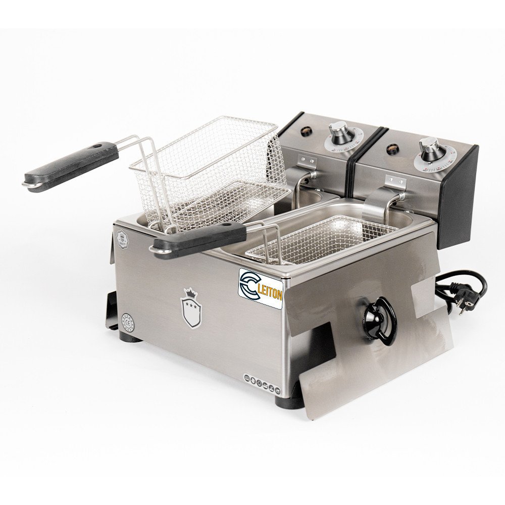 Freidora Industrial Eléctrica Doble 3+3L Cleiton | Equipamiento Industrial