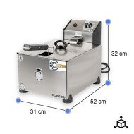 Freidora eléctrica 10 litros sobremesa cleiton