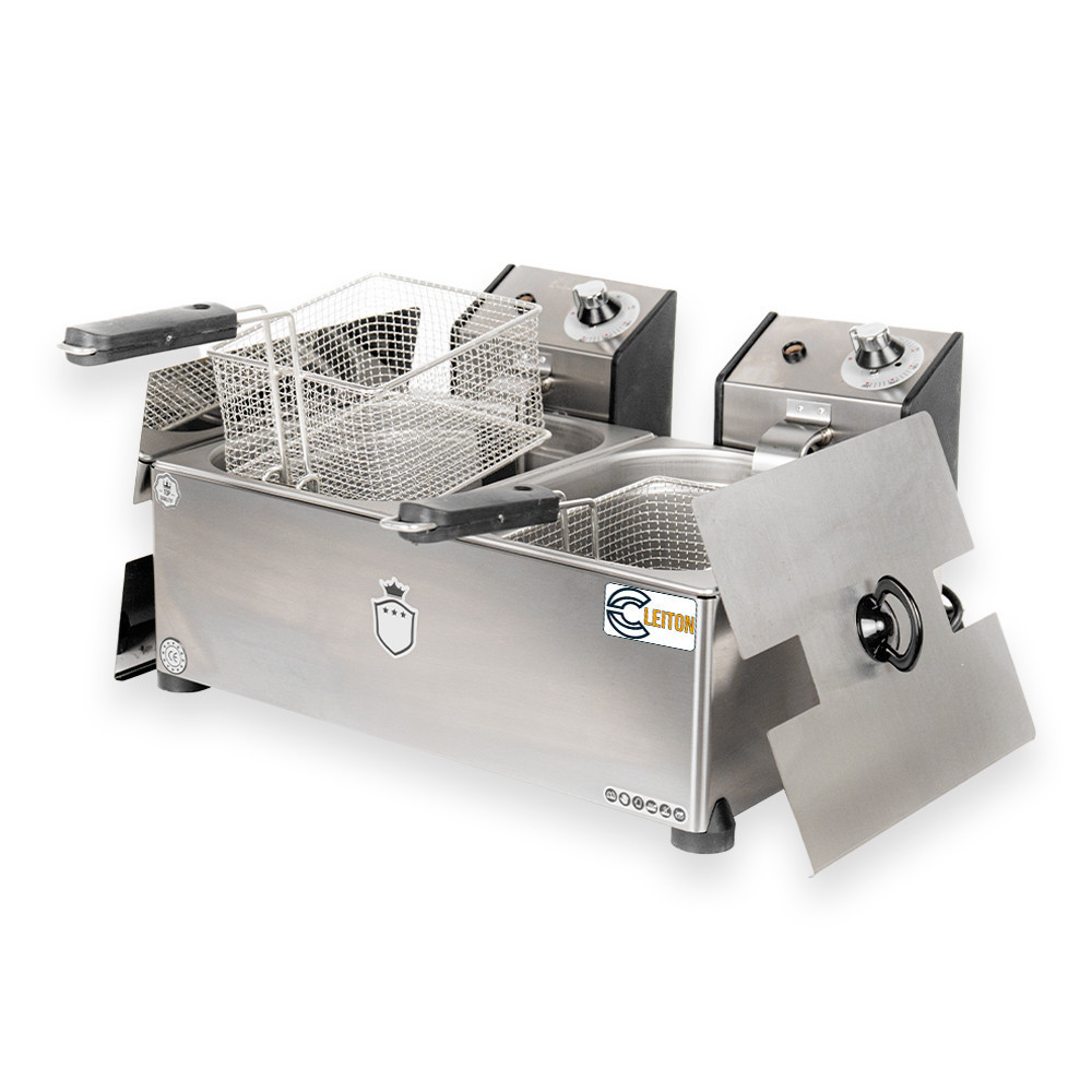Freidora Industrial Eléctrica 5+5 Litros Cleiton | Equipamiento Industrial