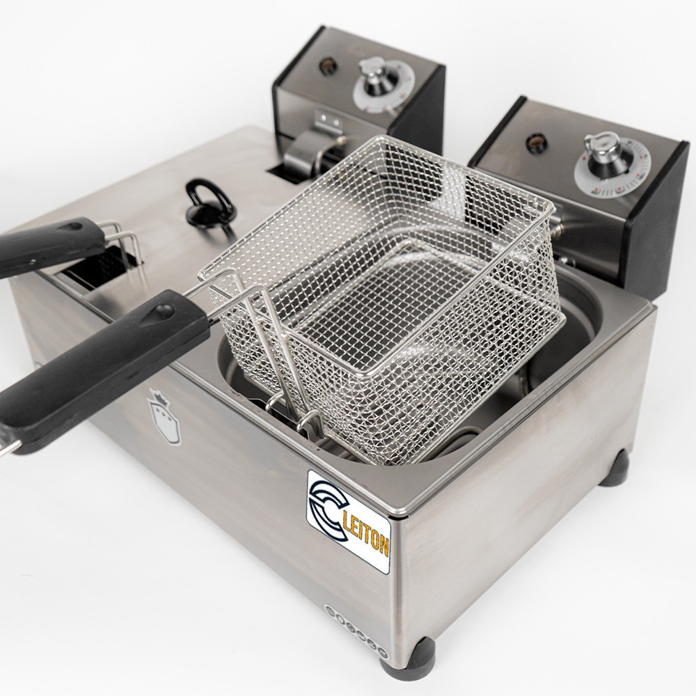 Freidora Industrial Eléctrica 5+5 Litros Cleiton | Equipamiento Industrial