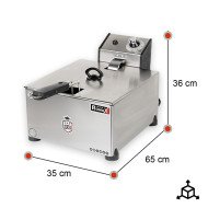 Freidora eléctrica 8 litros sobremesa romux