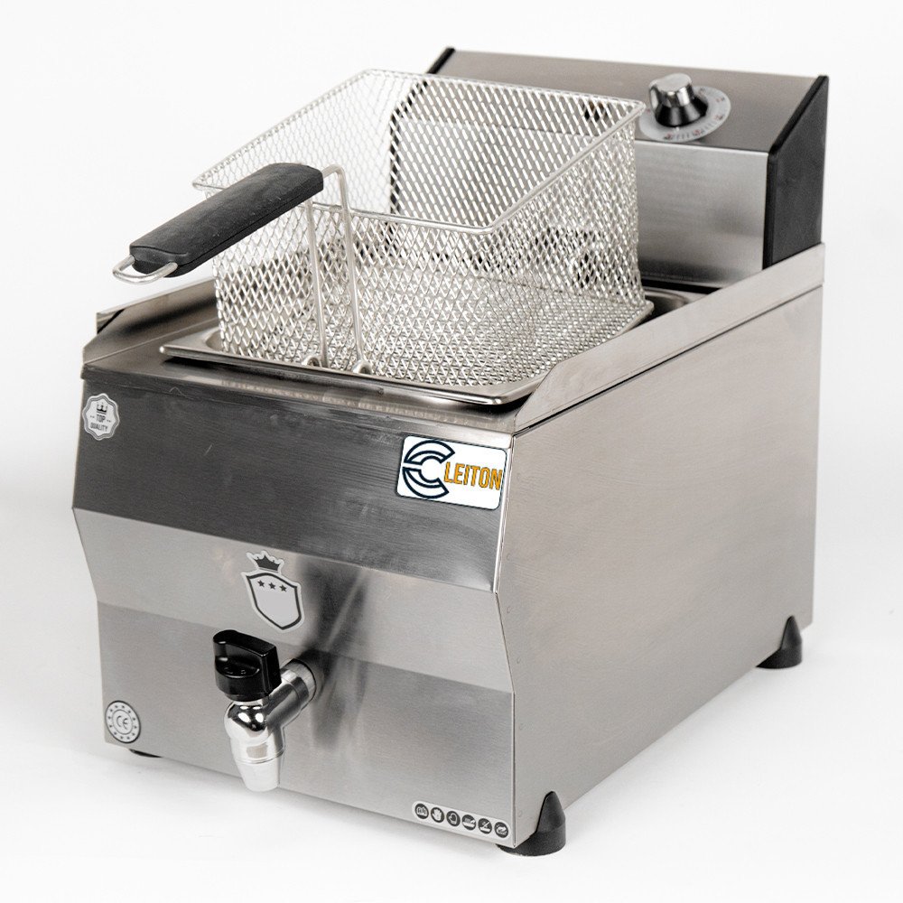 Freidora Industrial Eléctrica 10 L con Grifo Cleiton | Equipamiento Industrial