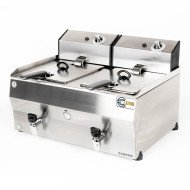 Freidora Industrial Eléctrica 10+10L Cleiton | Equipamiento Industrial