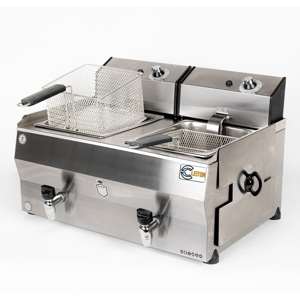 Freidora Industrial Eléctrica 10+10L Cleiton | Equipamiento Industrial