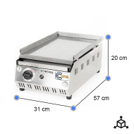 Plancha Eléctrica Industrial 30 cm Cleiton | Equipamiento Industrial