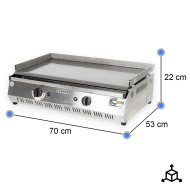 Plancha Industrial Eléctrica 70 cm Sobremesa Cleiton | Equipamiento Industrial