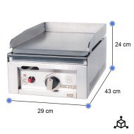 Plancha Industrial Gas 30cm Sobremesa Cleiton | Maquinaria Hostelería