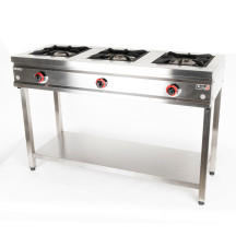 Cocina Industrial 3 Fuegos Gas 139x55 cm Romux | Equipamiento Industrial