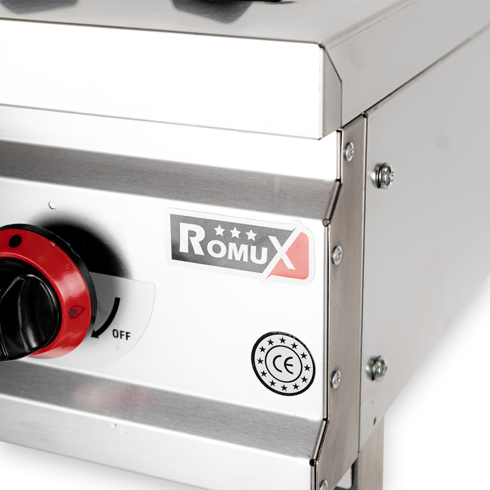 Cocina Industrial 4 Fuegos a Gas 80x50 cm Romux | Equipamiento Industrial