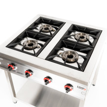 Cocina Industrial 4 Fuegos a Gas 80x50 cm Romux | Equipamiento Industrial