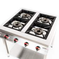 Cocina Industrial 4 Fuegos a Gas 80x50 cm Romux | Equipamiento Industrial