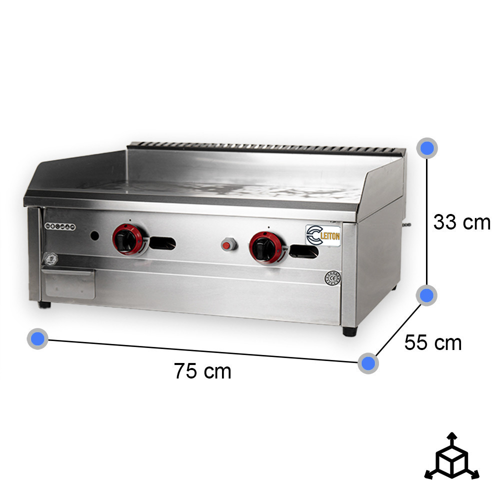 Plancha Industrial a Gas 70 cm Cleiton | Equipamiento Hostelería