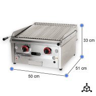Barbacoa Industrial Piedra Volcánica 50 cm Cleiton | Equipamiento Hostelería