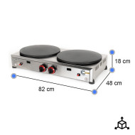Crepera Industrial Doble 6 Kw Gas Sobremesa Cleiton | Equipamiento Hostelería