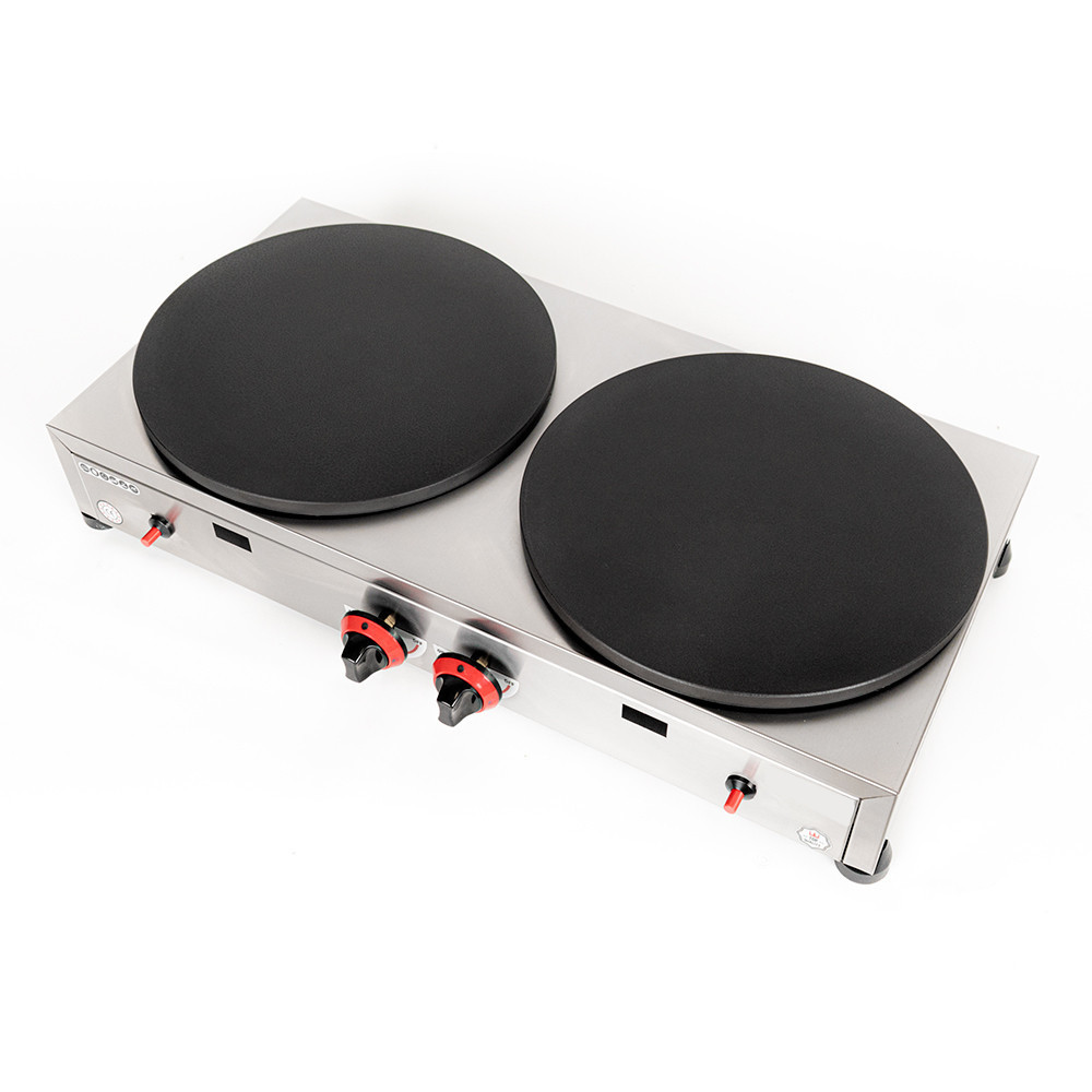 Crepera Industrial Doble 6 Kw Gas Sobremesa Cleiton | Equipamiento Hostelería