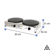 Crepera Industrial Doble Eléctrica 5 kW Cleiton | Equipamiento Industrial