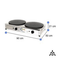 Crepera Industrial Doble Eléctrica 5 kW Cleiton | Equipamiento Industrial