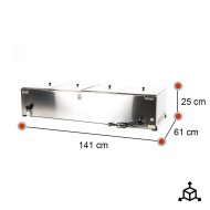 Baño María Industrial 4 Cubas 1/1 GN Romux | Equipamiento Hostelería