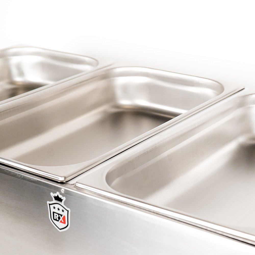 Baño María Industrial 4 Cubas 1/1 GN Romux | Equipamiento Hostelería