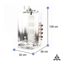 Showarma Industrial 4 Fuegos a Gas Cleiton | Equipamiento Industrial