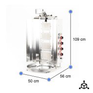 Máquina de Kebab a Gas 4 Fuegos Cleiton