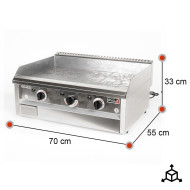 Plancha Industrial Eléctrica 70 cm Romux | Equipamiento Industrial
