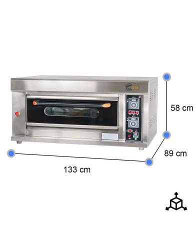 Horno de Pizza Industrial Eléctrico 4x32 cm Cleiton | Equipamiento Industrial