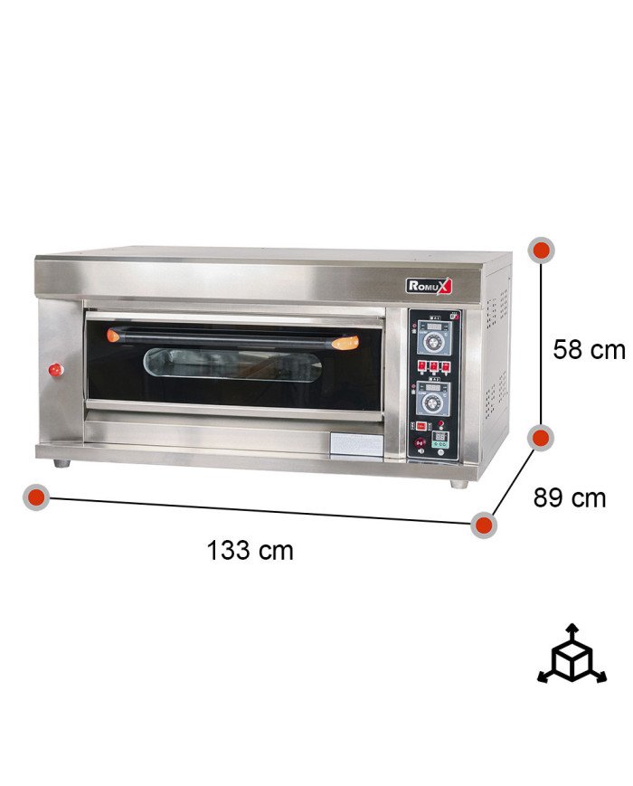 Horno de Pizza Industrial Eléctrico 4x32 cm Romux | Equipamiento Industrial