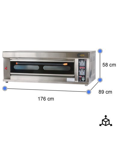 Horno de Pizza Industrial Eléctrico 8x32 cm Cleiton | Equipamiento Industrial