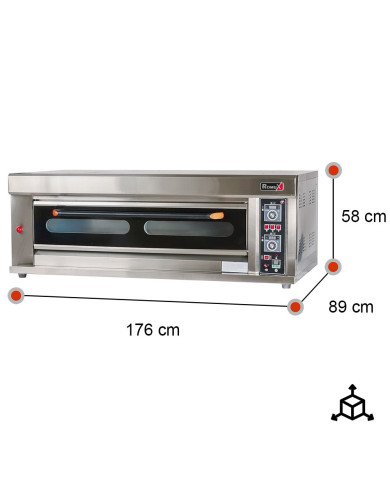 Horno de Pizza Industrial Eléctrico 8x32 cm Romux | Maquinaria Hostelería