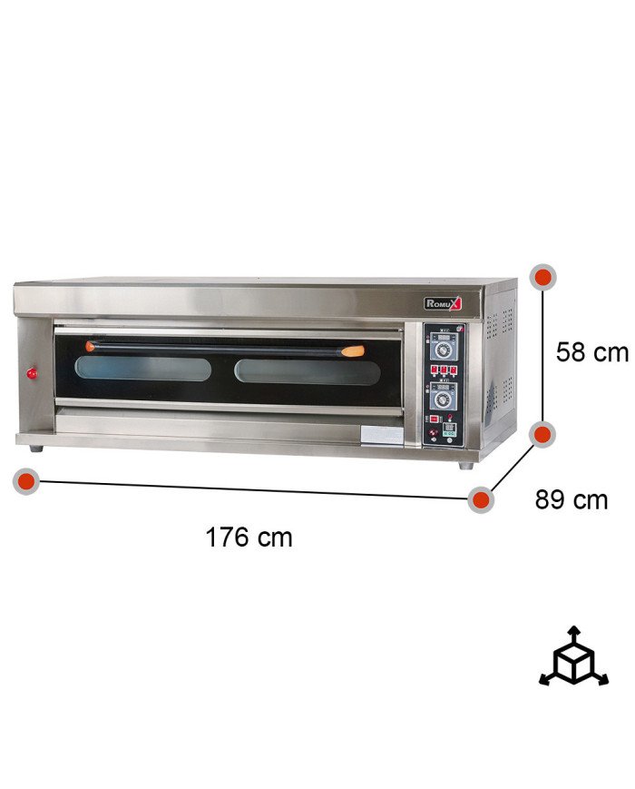 Horno de Pizza Industrial Eléctrico 8x32 cm Romux | Maquinaria Hostelería