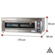 Horno de Pizza Industrial Eléctrico 8x32 cm Romux | Maquinaria Hostelería