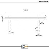 Estante de Pared Ajustable 800x400x400mm | Gastroten
