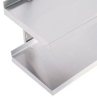 Estante de Pared Doble Liso Ajustable 800x650 | Gastroten