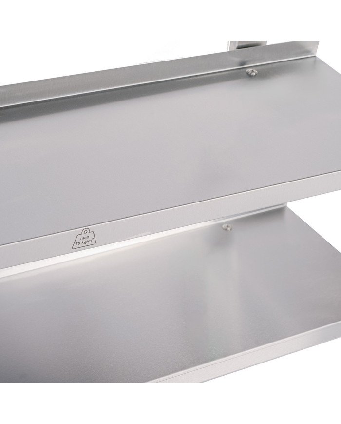 Estante de Pared Doble Liso Ajustable 800x650 | Gastroten