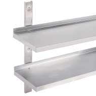 Estante de Pared Doble Liso Ajustable 800x650 | Gastroten