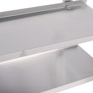 Estante de Pared Doble Liso Ajustable 800x650 | Gastroten
