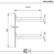 Estante de Pared Doble Liso Ajustable 800x650 | Gastroten