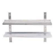 Estante de Pared Doble Liso Ajustable 1200x650 | Gastroten