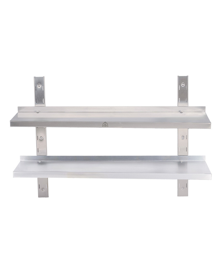 Estante de Pared Doble Liso Ajustable 1200x650 | Gastroten