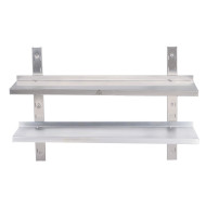 Estante de Pared Doble Liso Ajustable 1200x650 | Gastroten
